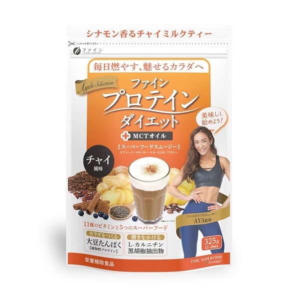 ﾌｧｲﾝ ﾌﾟﾛﾃｲﾝ ﾀﾞｲｴｯﾄ AYA'Sｾﾚｸｼｮﾝ +MCTｵｲﾙ ﾁｬｲ風味 325g_(AYA'Sｾﾚｸｼｮﾝ +MCTｵｲﾙ ﾁｬｲ風味 × 1袋)