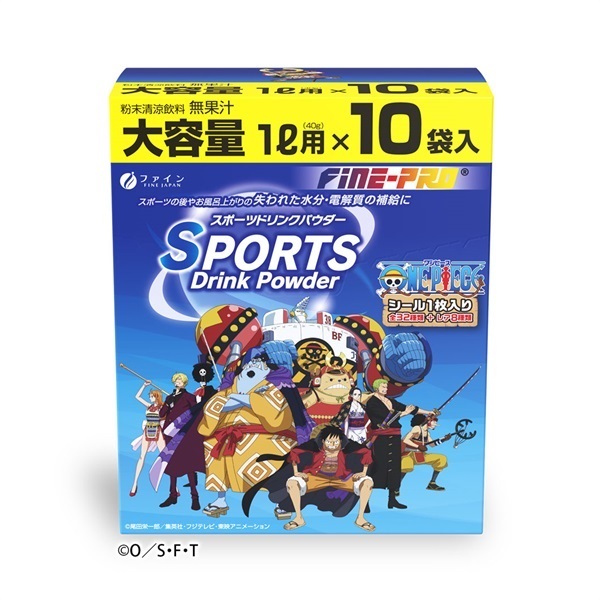 『ワンピース』ｺﾗﾎﾞ商品 ｽﾎﾟｰﾂﾄﾞﾘﾝｸﾊﾟｳﾀﾞｰ(40g×10袋)