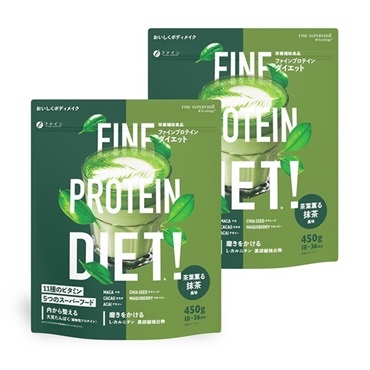 ファインプロテインダイエット 抹茶風味450g×2  の画像
