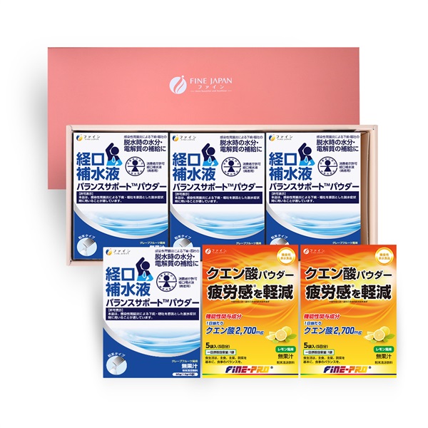 (ギフト箱入り）バランスサポートパウダー4個＋(機)クエン酸パウダー2個