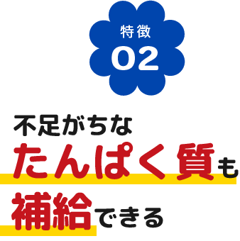 不足しがちなたんぱく質も補給できる