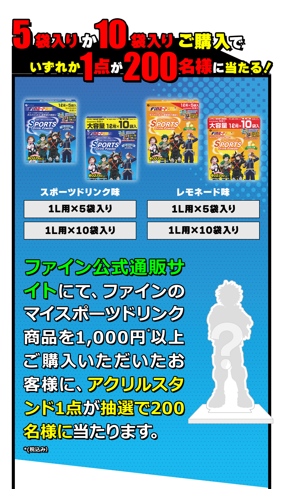 5袋入りか10枚袋入りご購入でいずれか1点が200名様に当たる!